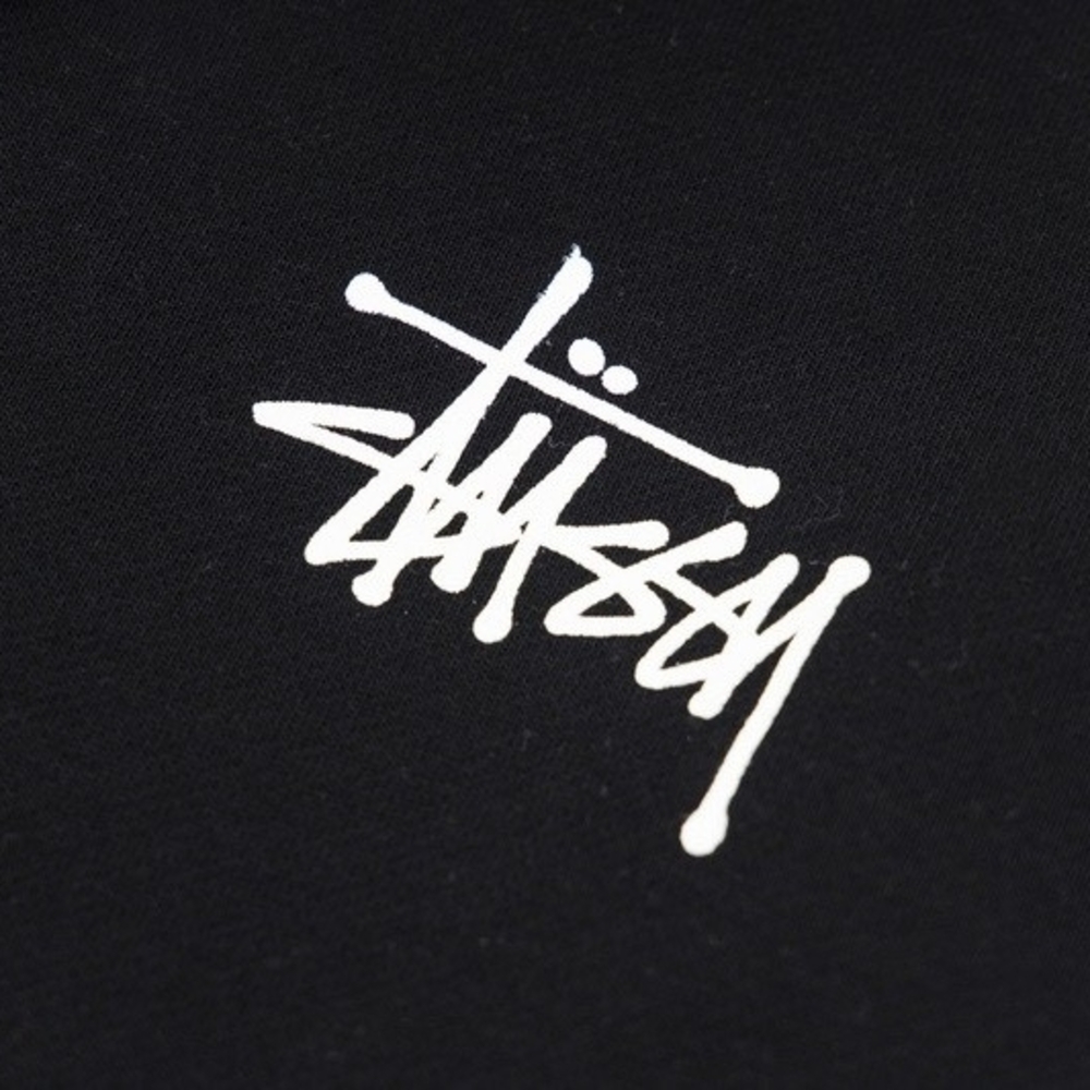 Stussy Black Hoodie with White Logo - Picture 3 of 10